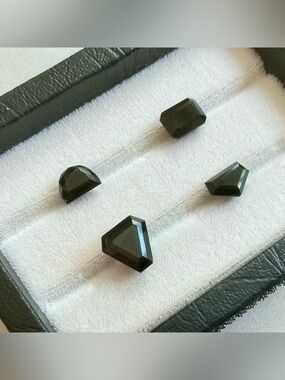 Designer Cut Black Spinel Faceted Gemstones -Sold by Lot c 21.25 tcw All Natural